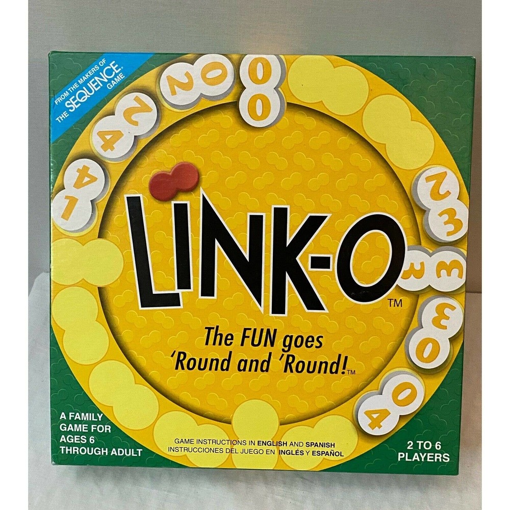 Link-O Jax Board Game From The Makers of Sequence Family Fun Math -Complete